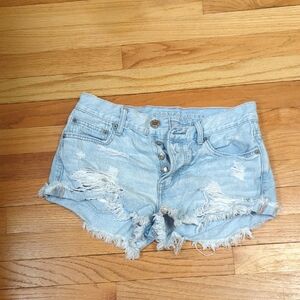 Women's Distressed Denim Shorts